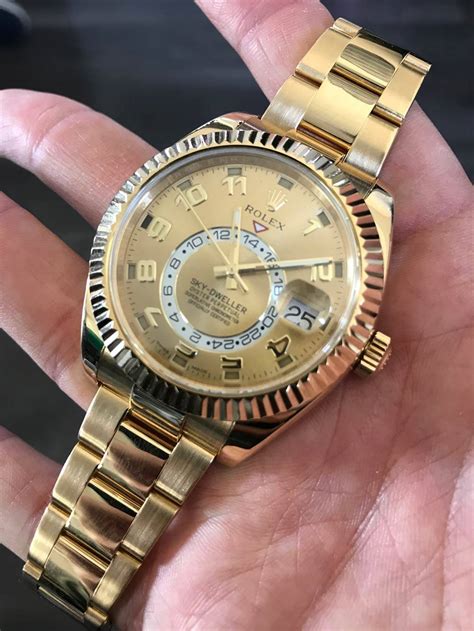 rolex sky dweller gold steel|Meer.